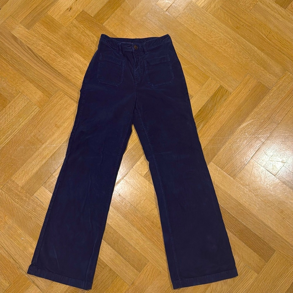 Faherty Brand Stretch Cord Patch Pocket Pant Navy 26